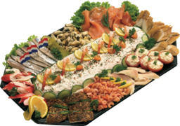 Feestelijke zalmsalade Feestelijke zalmsalade