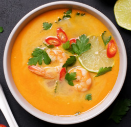 red curry soep met garnalen 1/2 ltr